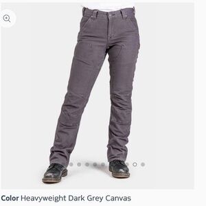 Dovetail Workwear Britt Utility Dark Grey Canvas Pants 30x29